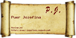 Puer Jozefina névjegykártya